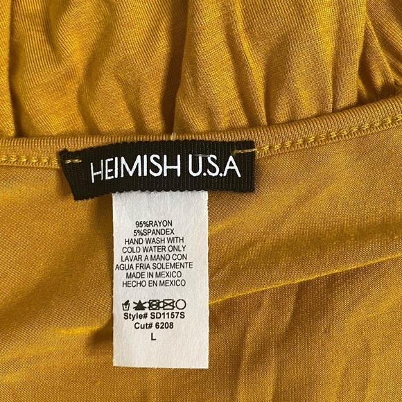 Heimish USA mustard‎ tiered dress. - Picture 9 of 11